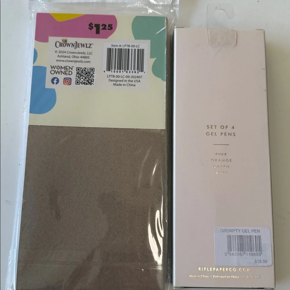 Rifle Paper Co. Colorful Floral Gel Pens and Notepad